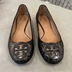 Tory Burch Leopard Print Shimmery Ballet Flats